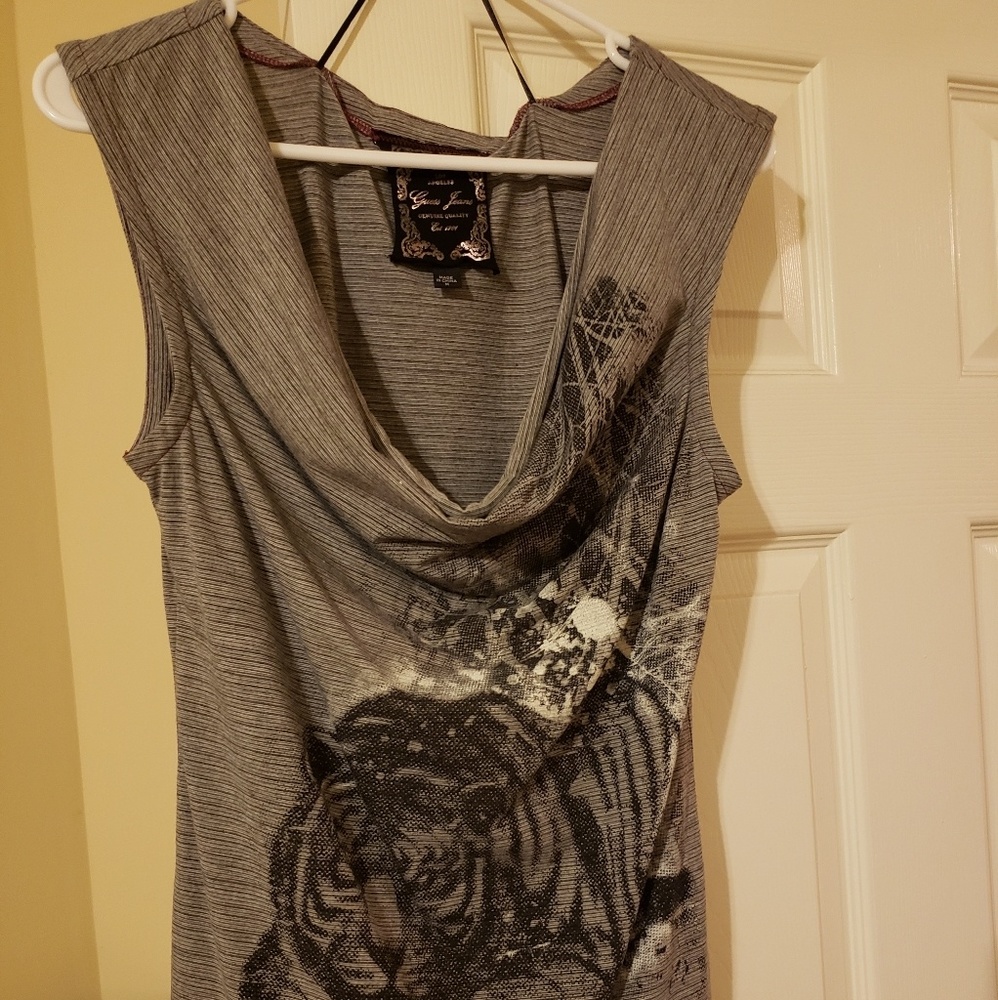 Gray Guess shirt